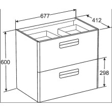 Тумба под раковину Roca The Gap 70 ZRU9302733 подвесная Белая матовая