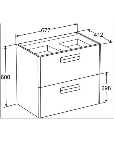 Тумба под раковину Roca The Gap 70 ZRU9302733 подвесная Белая матовая