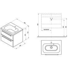 Тумба под раковину Ravak SD Chrome II 80 X000000922 подвесная Белая