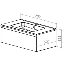 Тумба белый глянец 70 см Astra-Form Альфа 020308