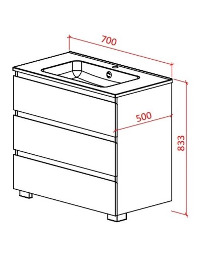 Тумба белый глянец 70 см Astra-Form Альфа 020310
