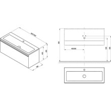 Тумба под раковину Ravak SD Clear 100 X000000759 подвесная Белая