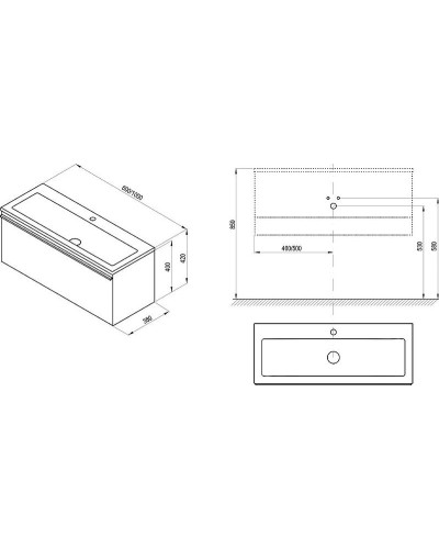 Тумба под раковину Ravak SD Clear 100 X000000759 подвесная Белая
