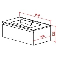 Тумба белый глянец 90 см Astra-Form Альфа 020311
