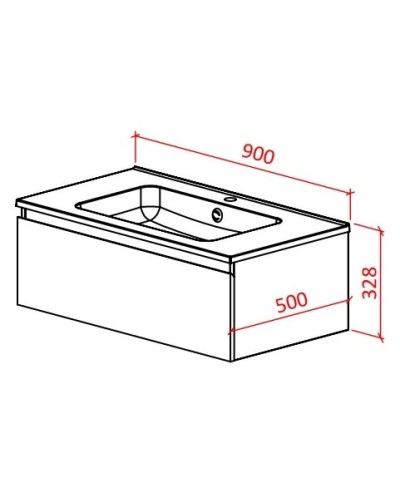 Тумба белый глянец 90 см Astra-Form Альфа 020311
