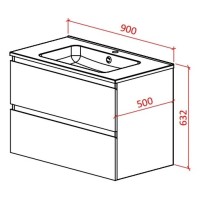 Тумба белый глянец 90 см Astra-Form Альфа 020312