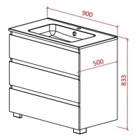 Тумба белый глянец 90 см Astra-Form Альфа 020313