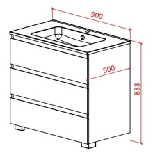 Тумба белый глянец 90 см Astra-Form Альфа 020313
