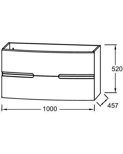 Тумба под раковину Jacob Delafon Nona 100 EB1889RU-442 подвесная Серый антрацит