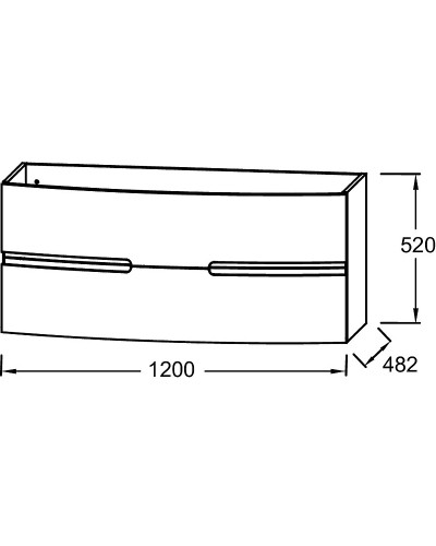 Тумба под раковину Jacob Delafon Nona 120 EB1890RU-442 подвесная Серый антрацит