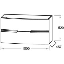 Тумба под раковину Jacob Delafon Nona 100 EB1889RU-G98 подвесная Темно-синяя