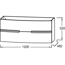 Тумба под раковину Jacob Delafon Nona 120 EB1890RU-G98 подвесная Темно-синяя