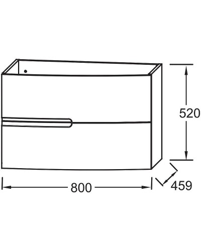 Тумба под раковину Jacob Delafon Nona 80 EB1888RU-G98 подвесная Темно-синяя