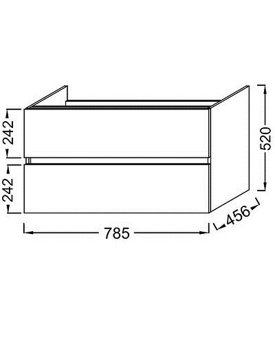Тумба под раковину Jacob Delafon Tolbiac 80 EB2382-J5 подвесная Белый лак