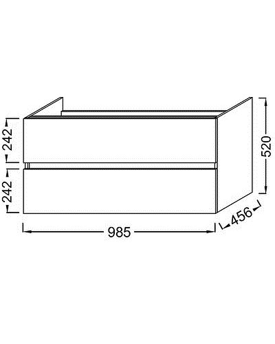 Тумба под раковину Jacob Delafon Tolbiac 100 EB2383-E75 подвесная Дуб Девас