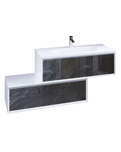 Тумба Marka One Milacco 100П У83571 подвесная Black Stone