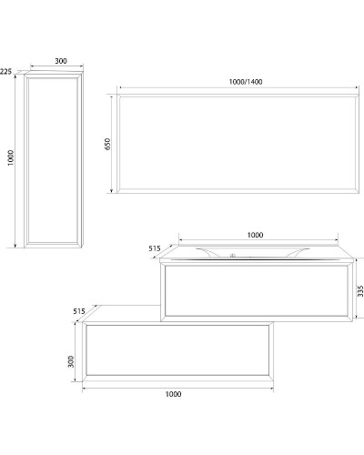 Тумба Marka One Milacco 100П У83577 подвесная Pure White