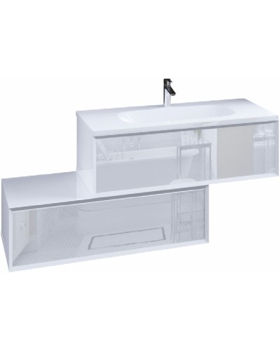 Тумба Marka One Milacco 100П У83577 подвесная Pure White