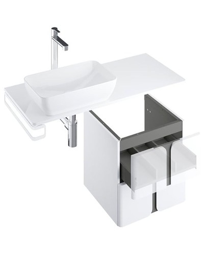 Тумба под раковину Ravak SD Balance 60 X000001367 подвесная Белая Графит