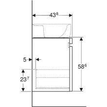 Тумба под раковину Geberit Renova Plan 53 869600000 подвесная Белая