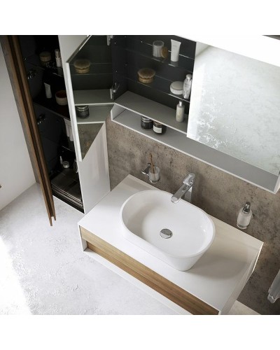 Тумба под раковину Ravak SD Step 100 X000001417 подвесная Белая Дуб