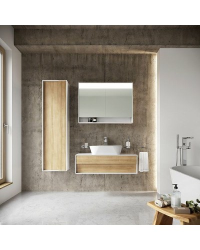 Тумба под раковину Ravak SD Step 100 X000001417 подвесная Белая Дуб