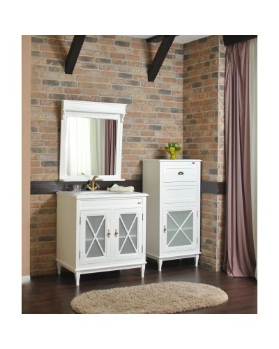 Тумба напольная белый матовый Atoll Марсель NEW