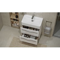 Тумба под раковину Velvex Jill 60 tpJIL.60.2Y-233 подвесная Белая матовая