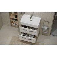 Тумба под раковину Velvex Jill 60 tpJIL.60.2Y-233 подвесная Белая матовая