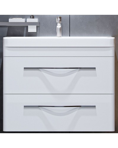 Тумба под раковину Velvex Jill 80 tpJIL.80.2Y-233 подвесная Белая матовая