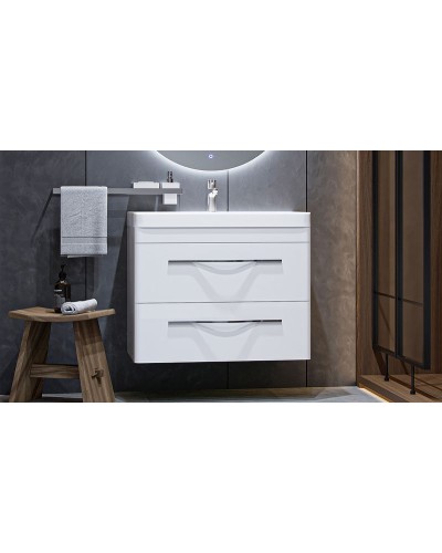 Тумба под раковину Velvex Jill 80 tpJIL.80.2Y-233 подвесная Белая матовая