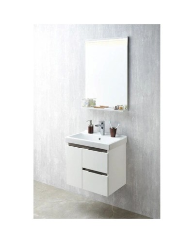 Тумба белый глянец/грецкий орех 56,3 см Акватон Рене 1A258501NRC80