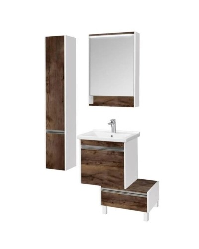 Тумба белый глянец/таксония темная 55 см Акватон Капри 1A230101KPDB0