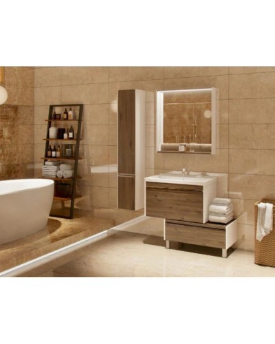 Тумба белый глянец/таксония темная 76 см Акватон Капри 1A230201KPDB0