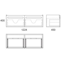 Тумба белый глянец 122,4 см OWL 1975 Otalia OW04.04.00