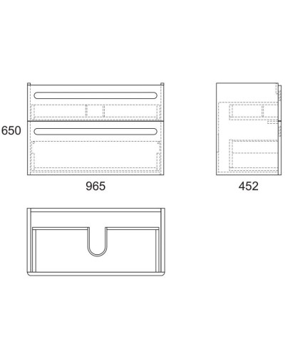 Тумба белый глянец 96,5 см OWL 1975 Otalia OW04.07.00