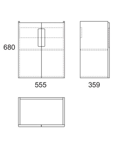 Тумба белый глянец 55,5 см OWL 1975 Runn OW07.03.00