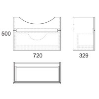Тумба белый глянец 72 см OWL 1975 Lagerta OW08.02.00