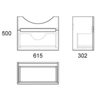 Тумба белый глянец 61,5 см OWL 1975 Lagerta OW08.01.00