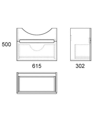 Тумба белый глянец 61,5 см OWL 1975 Lagerta OW08.01.00