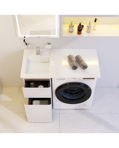 Тумба под раковину AM.PM X-Joy 40 M85AFSX0402WG Белый глянец Светлое дерево