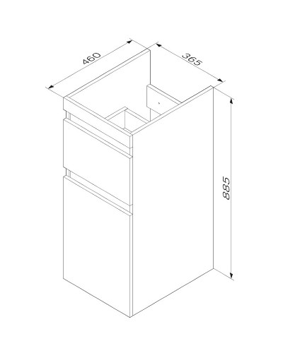 Тумба под раковину AM.PM X-Joy 40 M85AFSX0402WG Белый глянец Светлое дерево