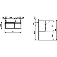 Тумба под раковину Laufen Alessi One 73 R 4.2445.0.097.631.1 подвесная Белая