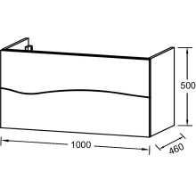 Тумба под раковину Jacob Delafon Sherwood 100 EB1833RU-P6 подвесная Натуральный дуб