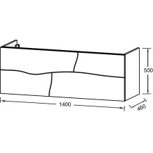 Тумба под раковину Jacob Delafon Sherwood 140 EB1835RU-P6 подвесная Натуральный дуб