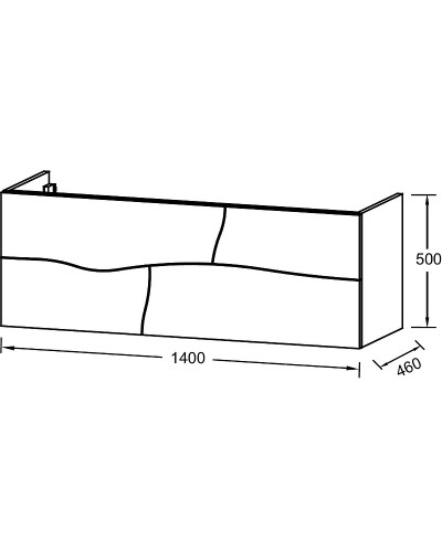 Тумба под раковину Jacob Delafon Sherwood 140 EB1835RU-P6 подвесная Натуральный дуб
