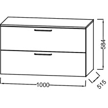 Тумба Jacob Delafon Odeon Rive Gauche 100 EB2549-R5-N18 подвесная Белая