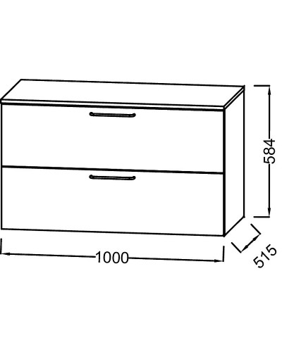 Тумба Jacob Delafon Odeon Rive Gauche 100 EB2549-R5-N18 подвесная Белая
