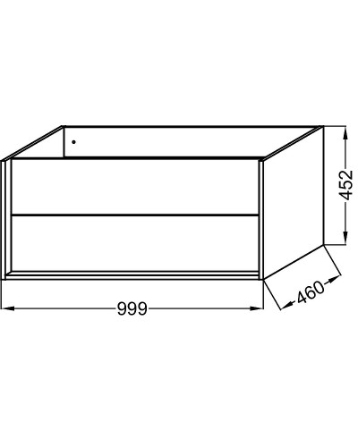 Тумба под раковину Jacob Delafon Vivienne 100 EB1585-N18-S14 подвесная Черный сатин Белый