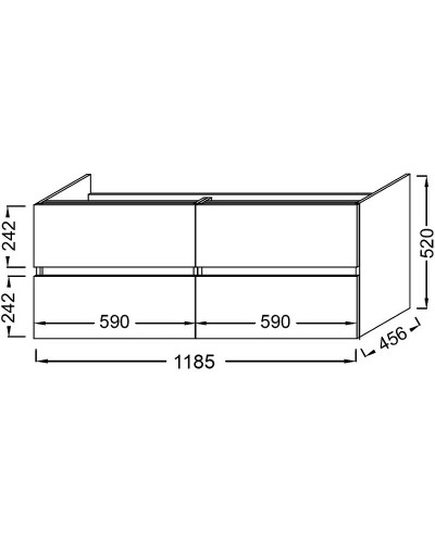 Тумба под раковину Jacob Delafon Tolbiac 120 EB2384-E75 подвесная Дуб давос